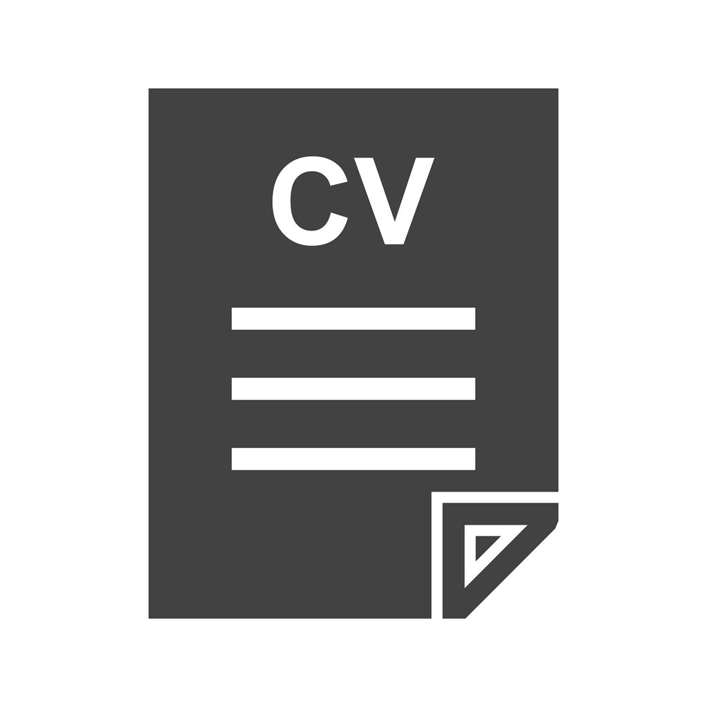 CV File Glyph Icon