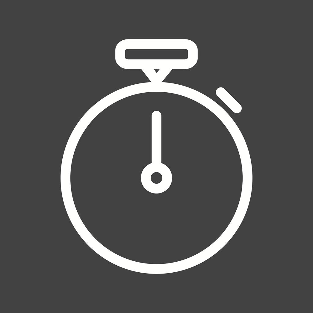Stopwatch Line Inverted Icon
