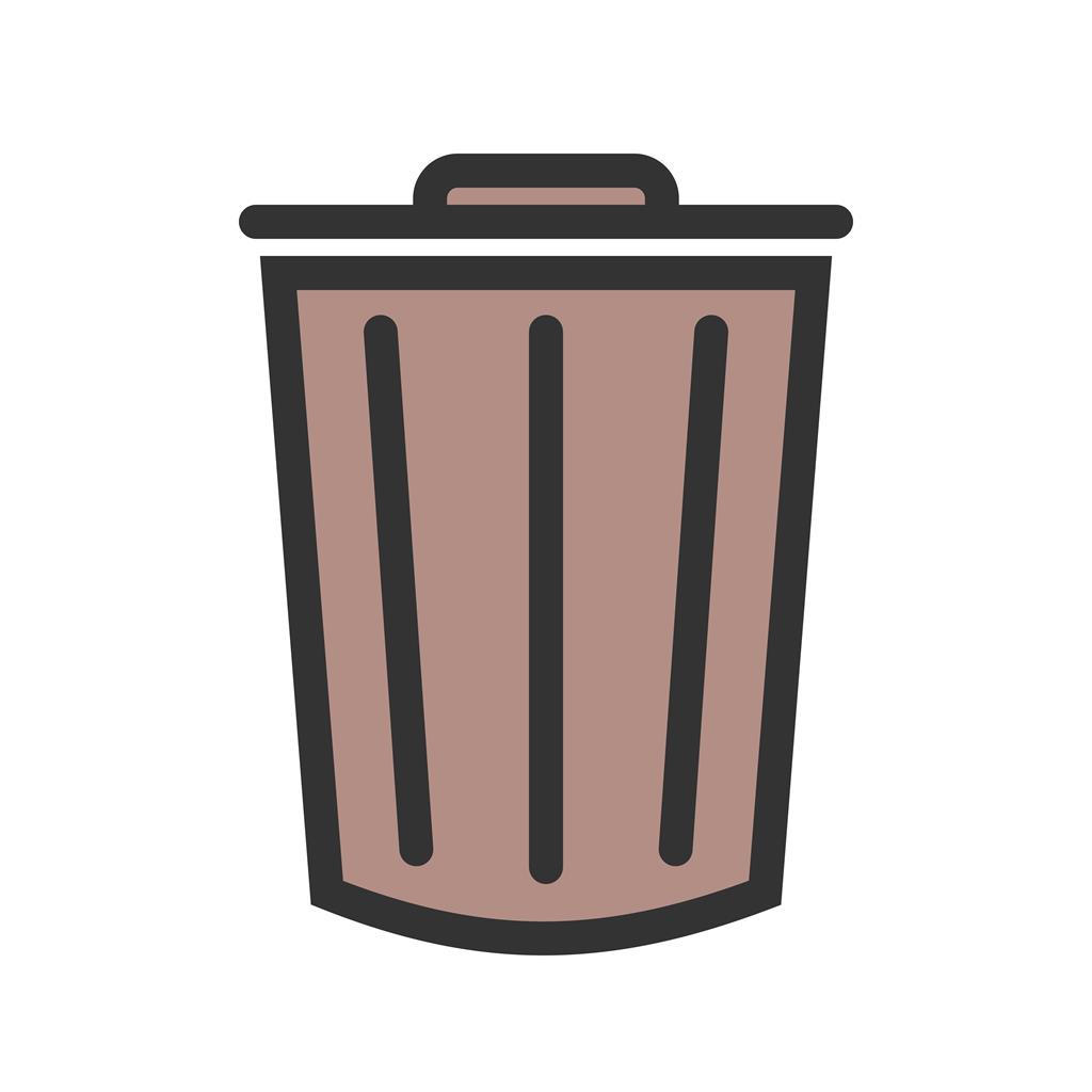 Dustbin Line Filled Icon