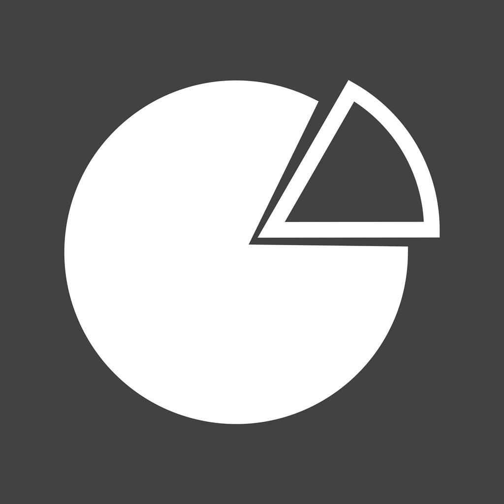 Pie Chart Glyph Inverted Icon
