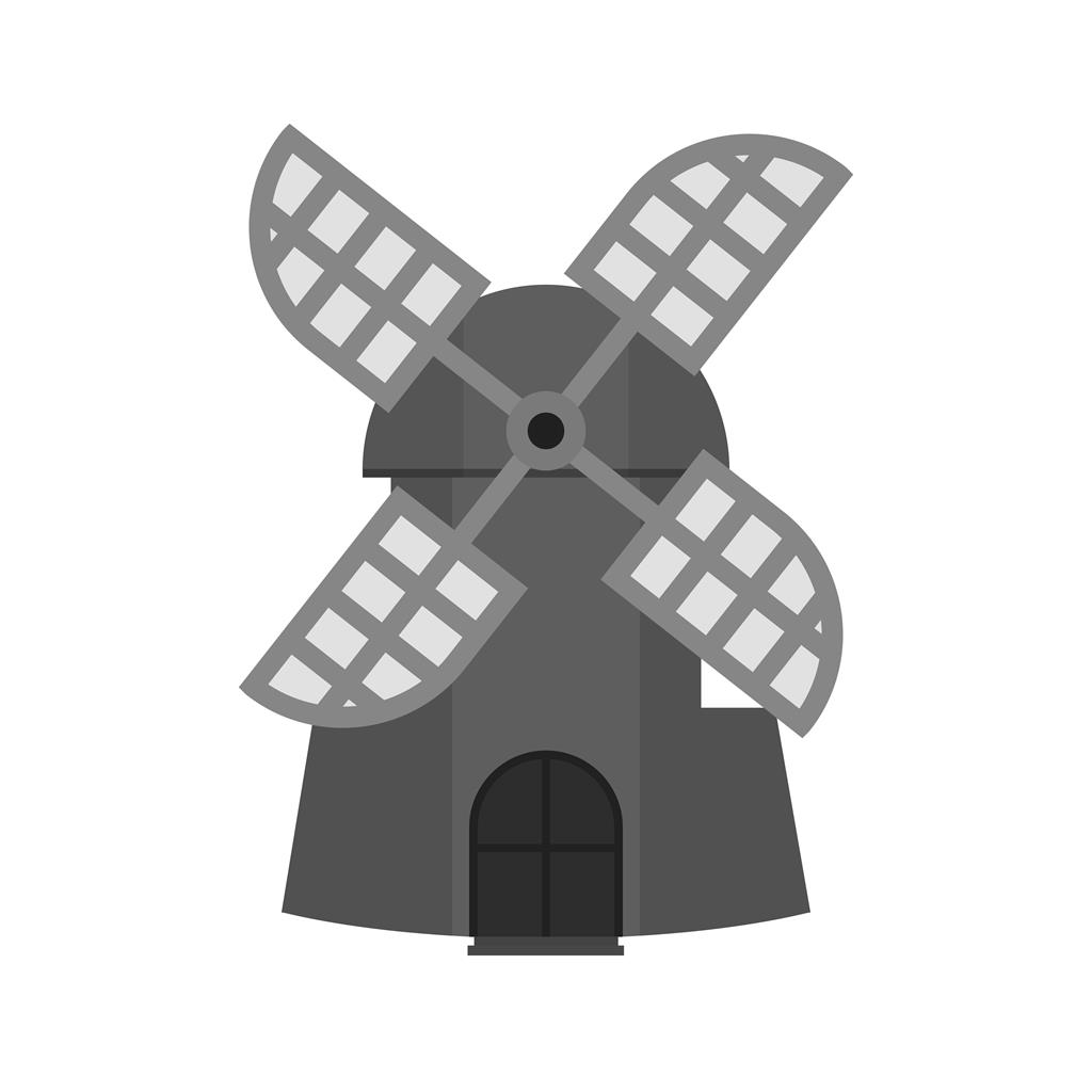 Windmill II Greyscale Icon - IconBunny