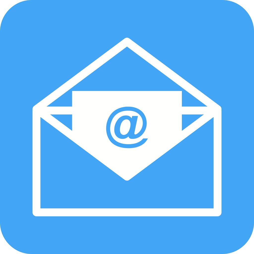 Email Flat Round Corner Icon
