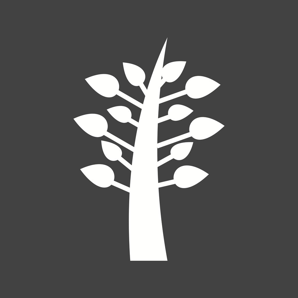 Plant I Glyph Inverted Icon