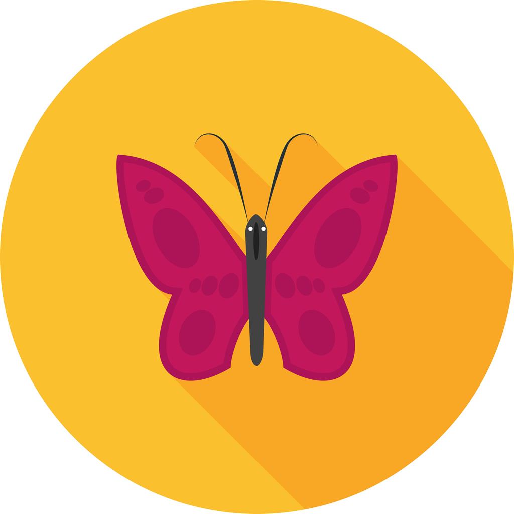Butterfly Flat Shadowed Icon