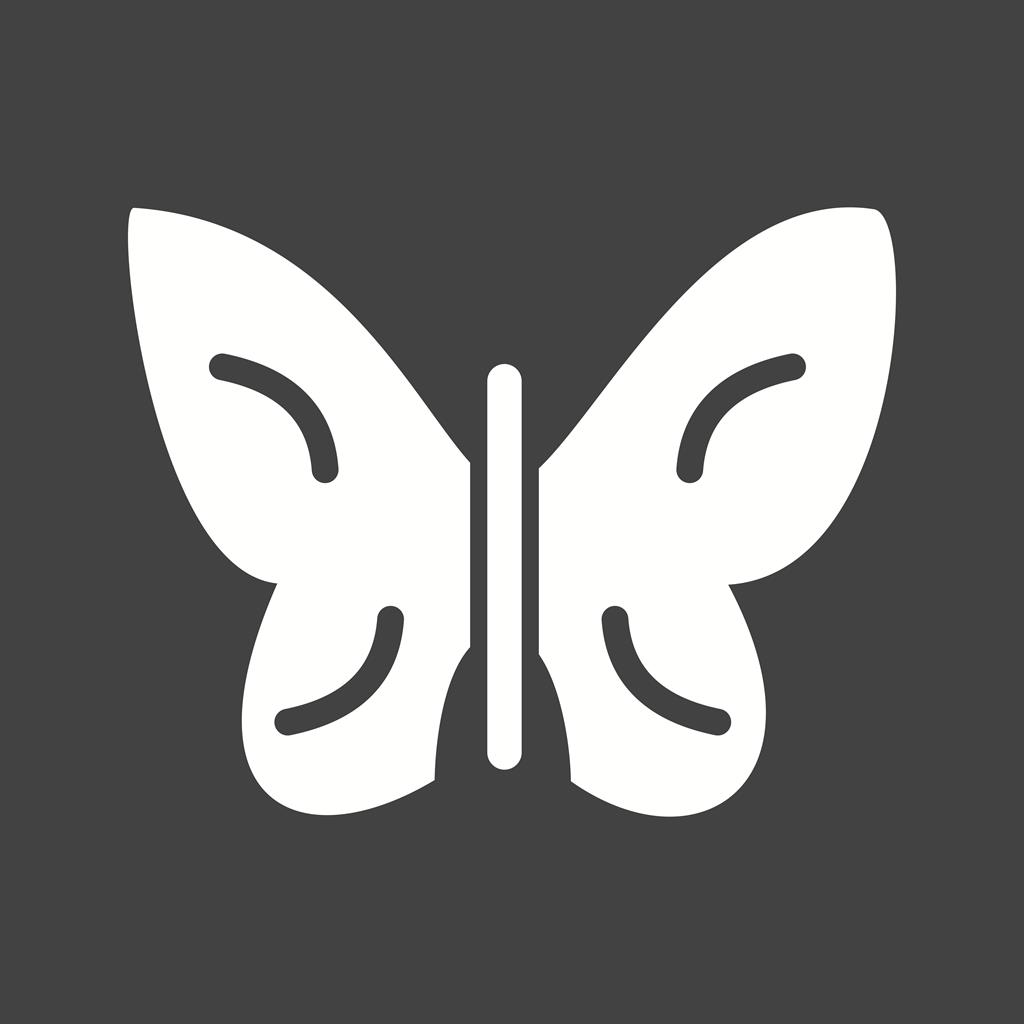 Butterfly Glyph Inverted Icon