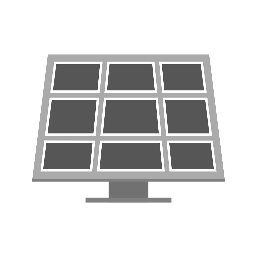 Solar Panel Greyscale Icon