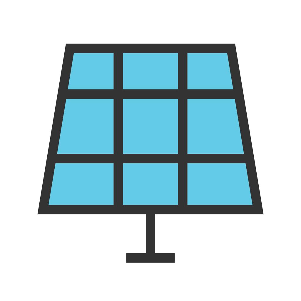 Solar Panel Line Filled Icon