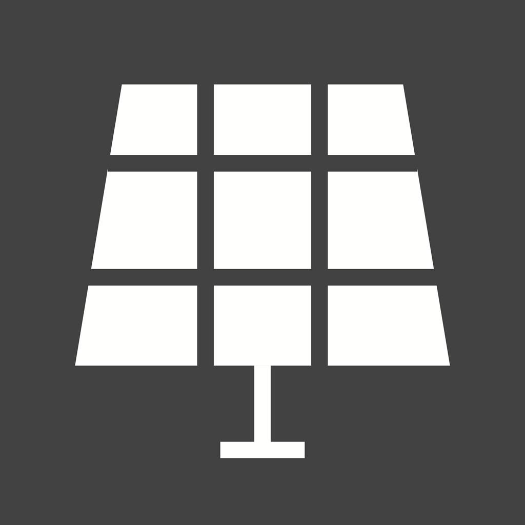 Solar Panel Glyph Inverted Icon
