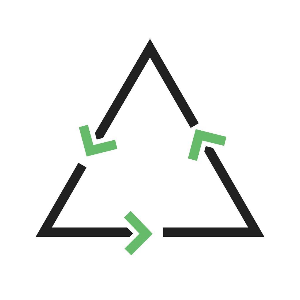 Recycle I Line Green Black Icon