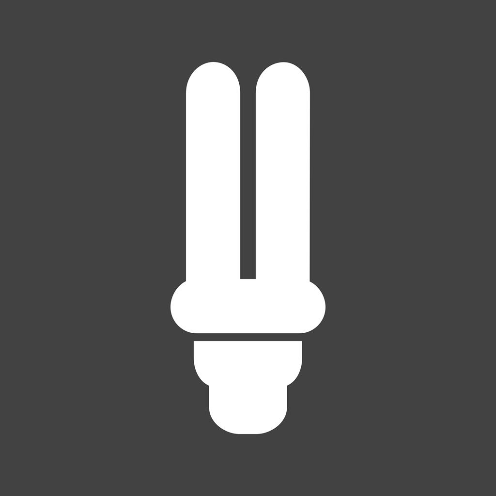 Energy Saver bulb Glyph Inverted Icon - IconBunny