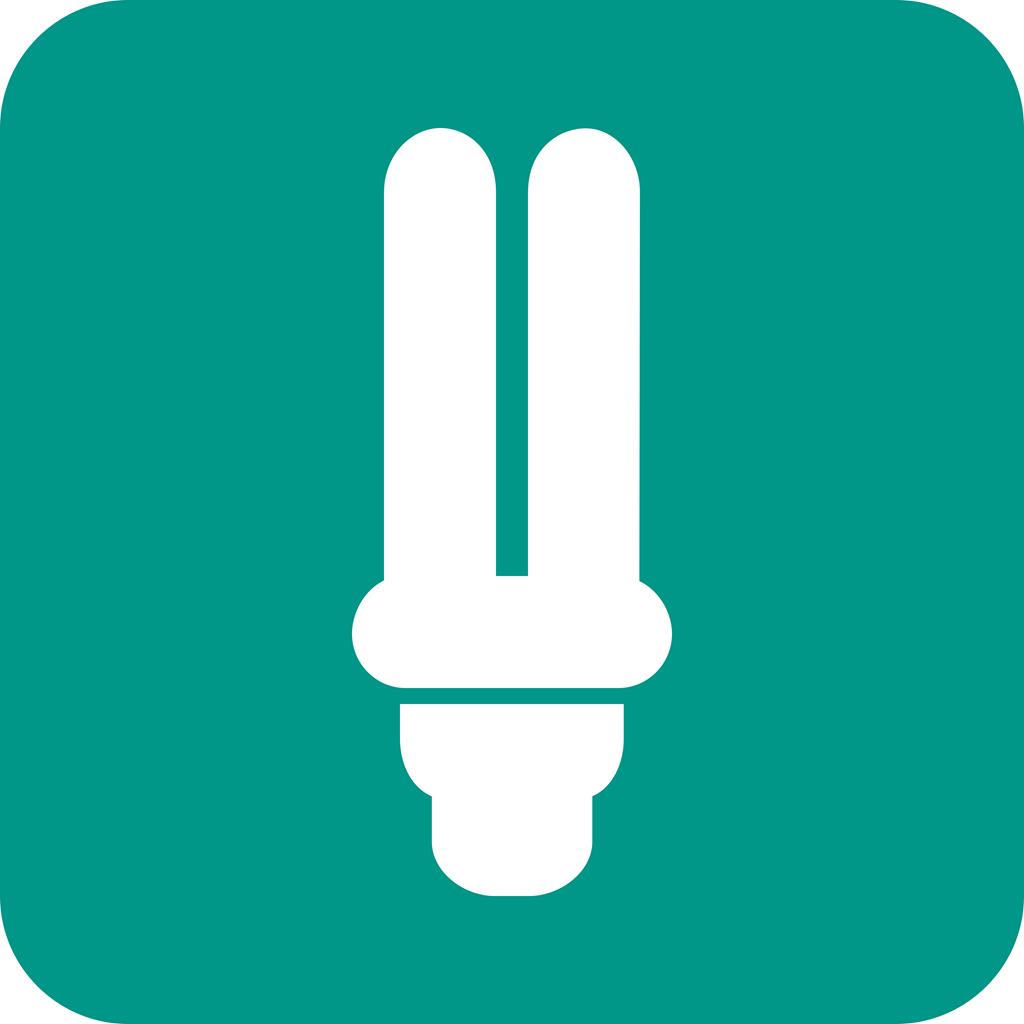 Energy Saver bulb Flat Round Corner Icon - IconBunny