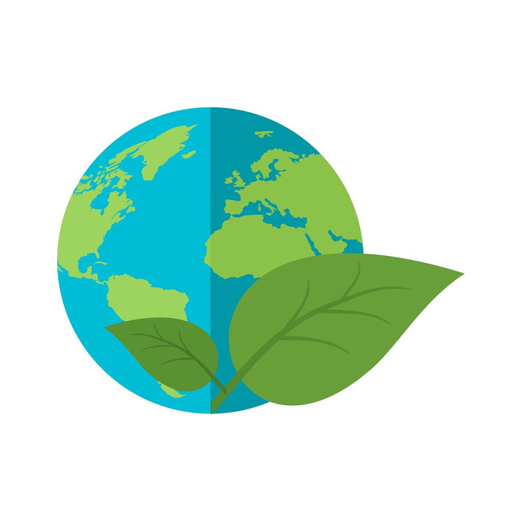 Eco friendly World Flat Multicolor Icon