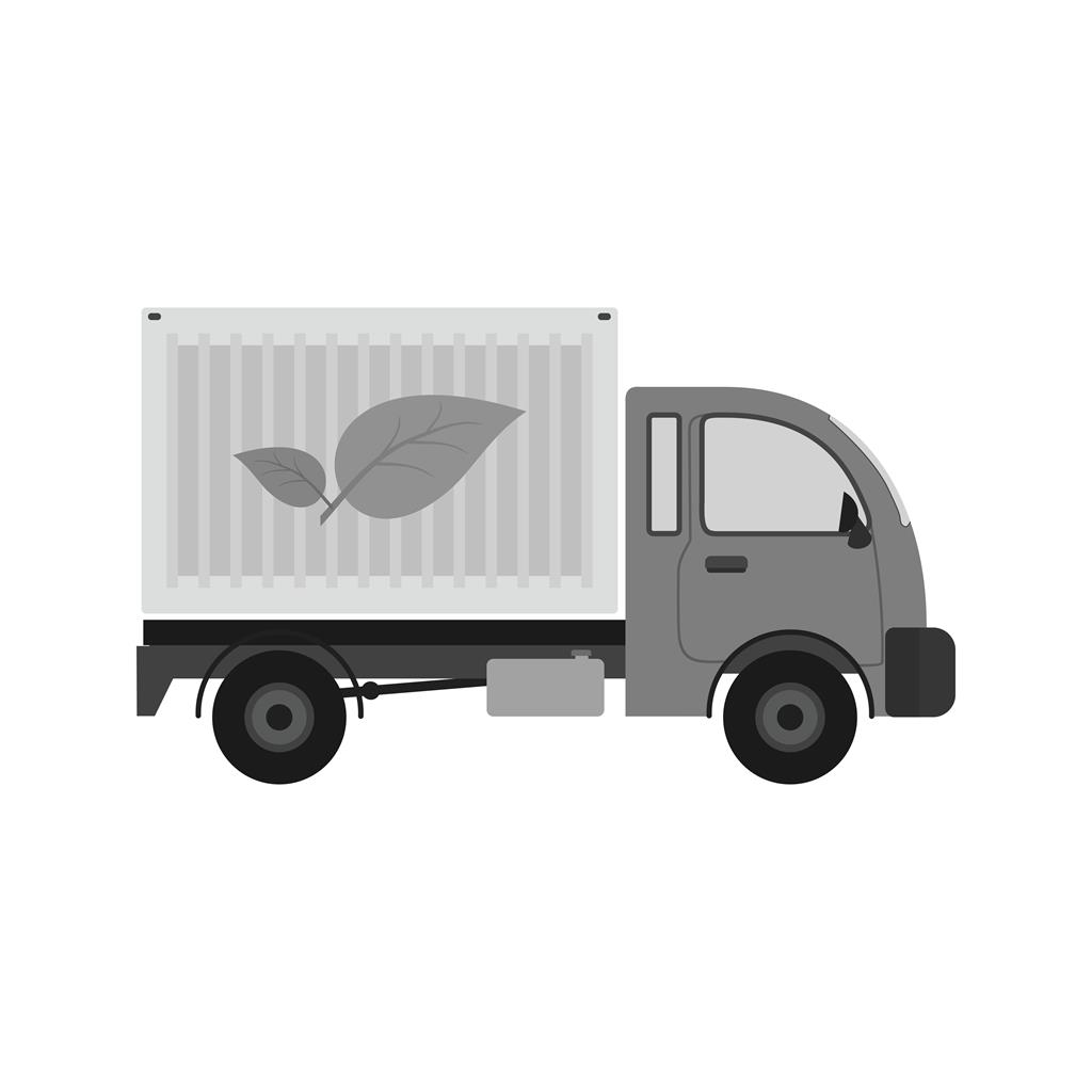 Eco friendly Truck Greyscale Icon