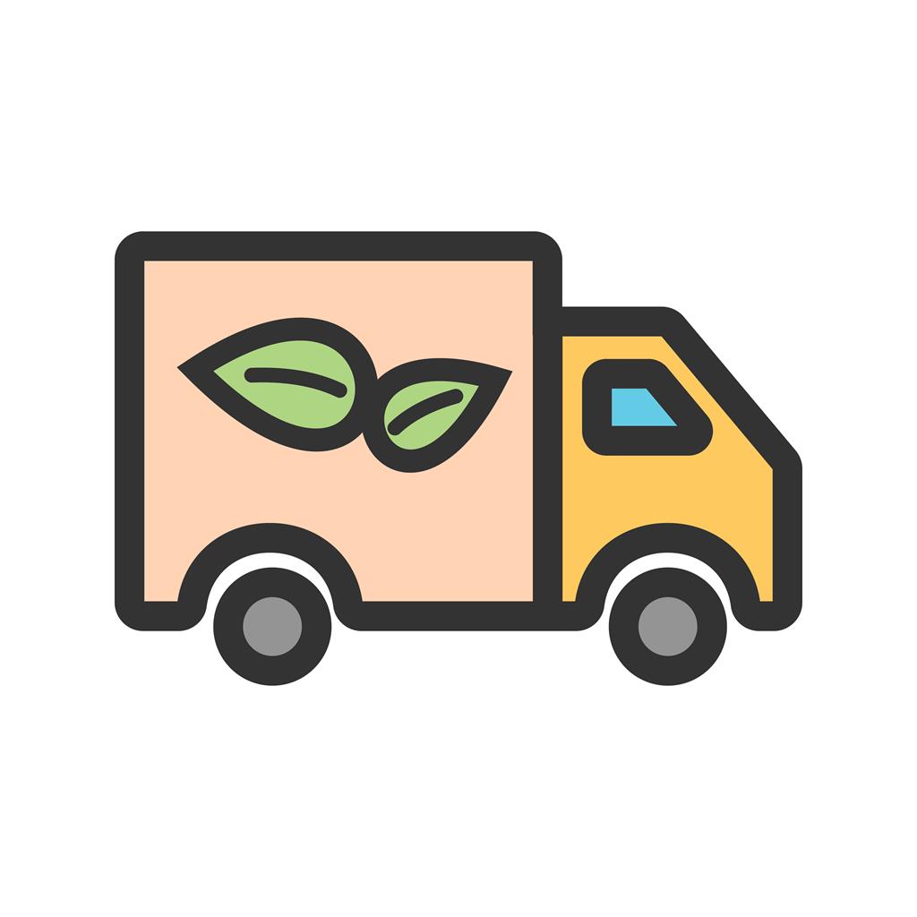 Eco friendly Truck Line Filled Icon