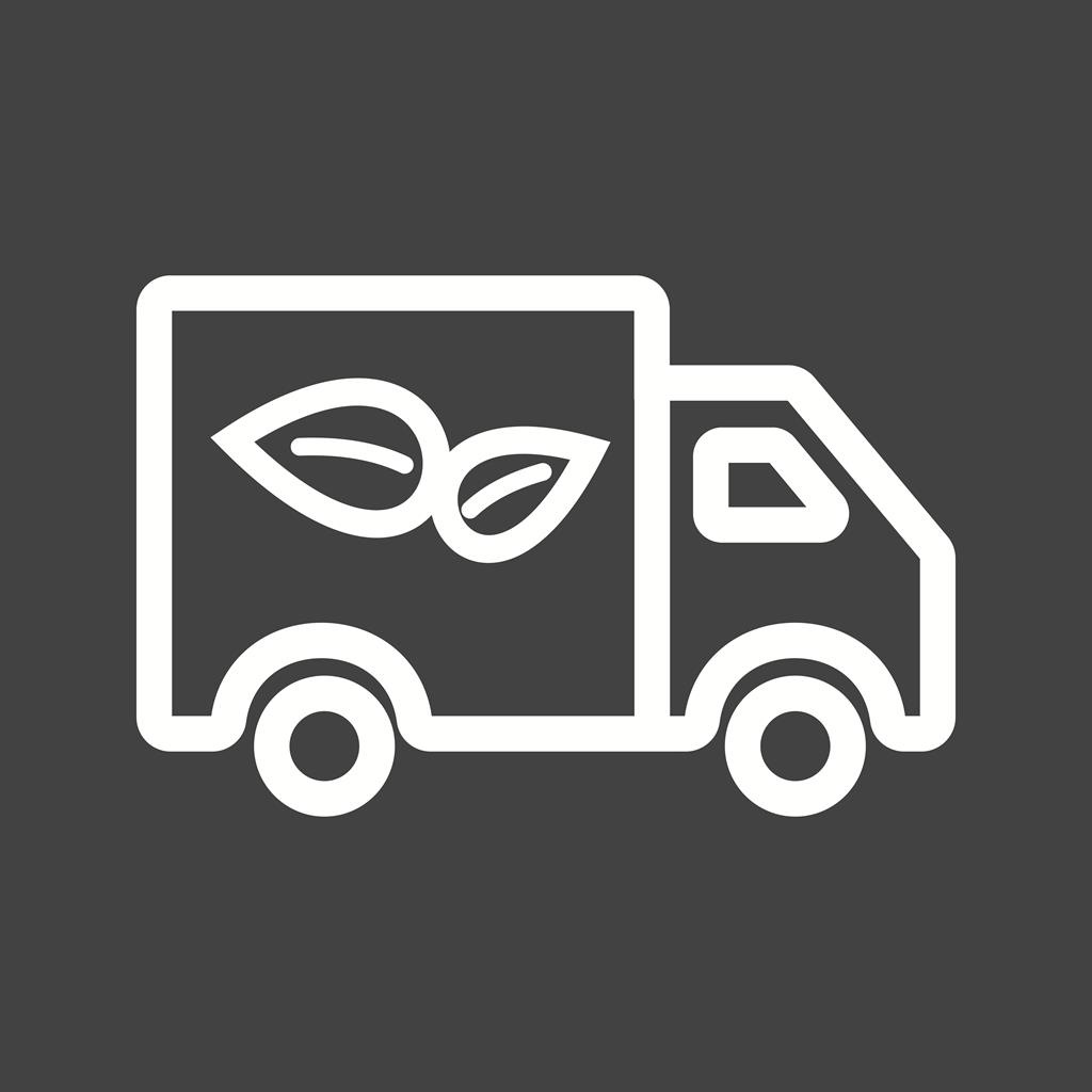 Eco friendly Truck Line Inverted Icon