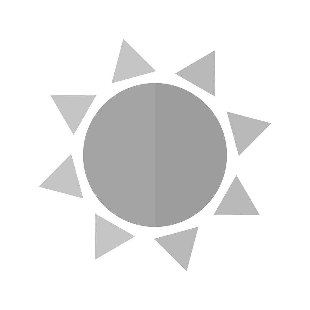 Sun I Greyscale Icon