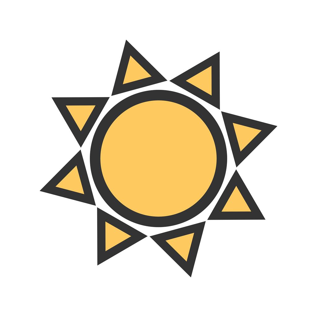 Sun I Line Filled Icon