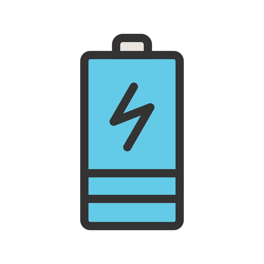 Charging Battery Line Filled Icon