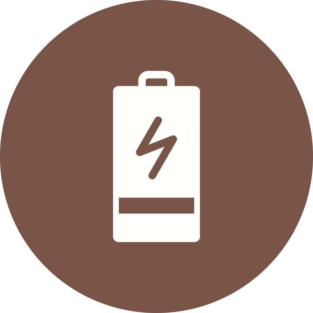 Charging Battery Flat Round Icon