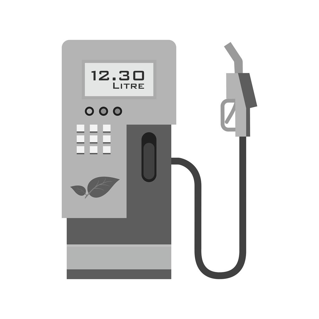 Eco friendly Petrol Pump Greyscale Icon
