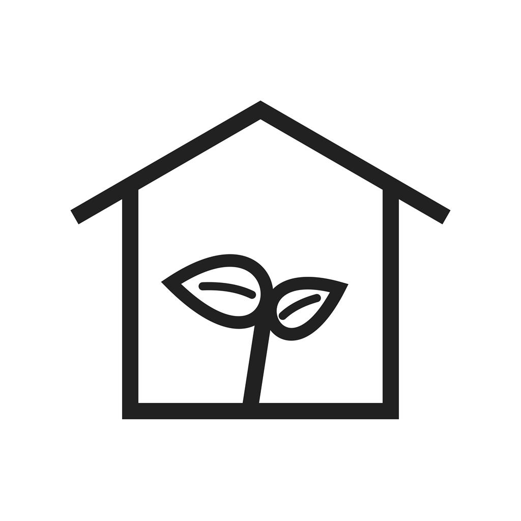 Green House Line Icon