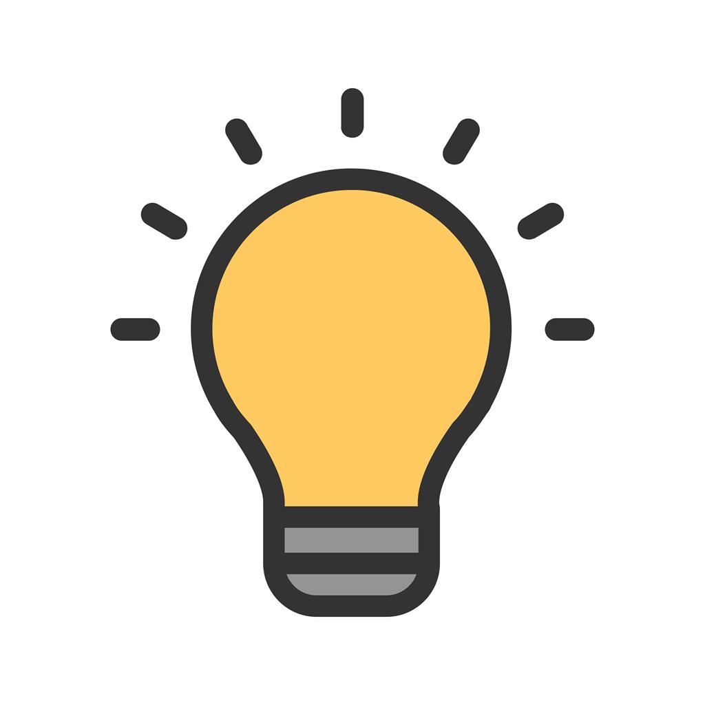 Electric Bulb II Line Filled Icon