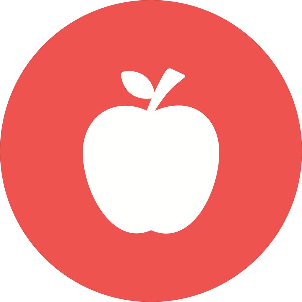 Apple Flat Round Icon