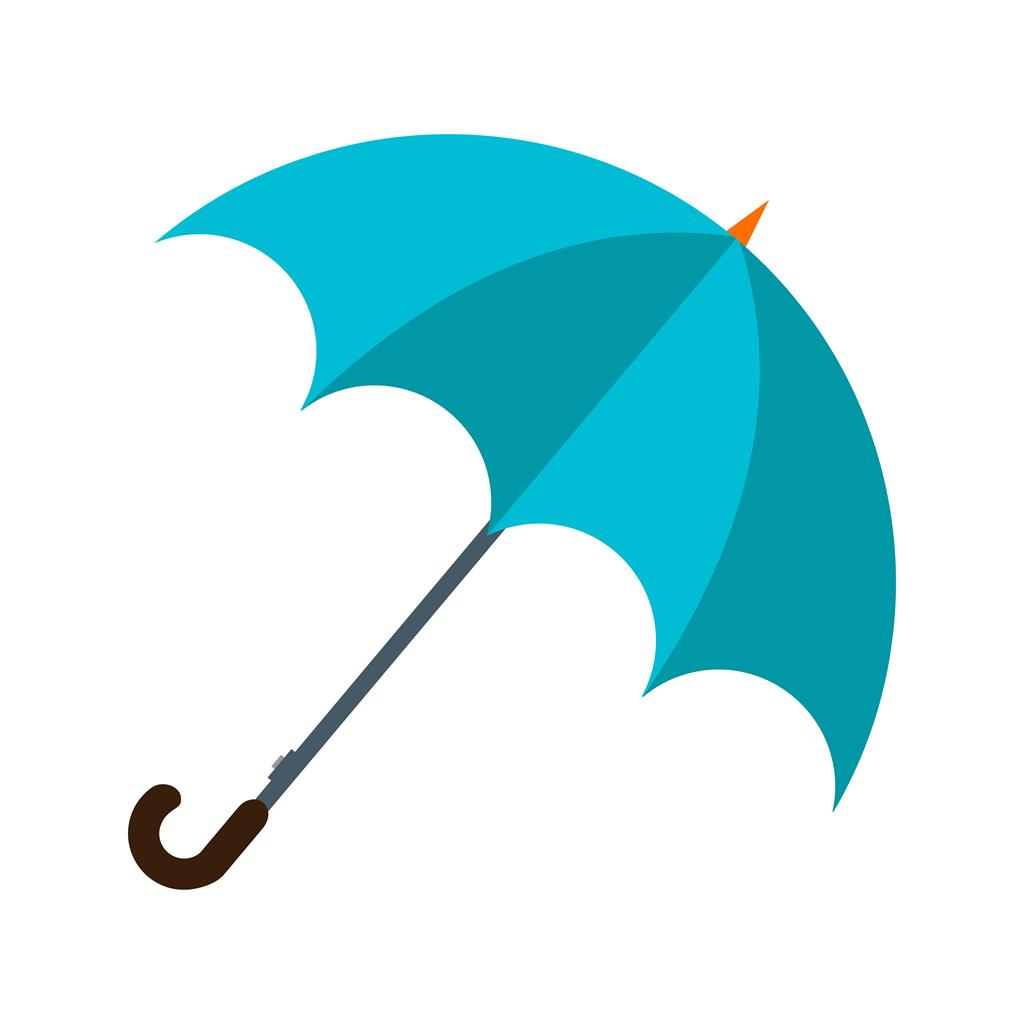 Umbrella Flat Multicolor Icon