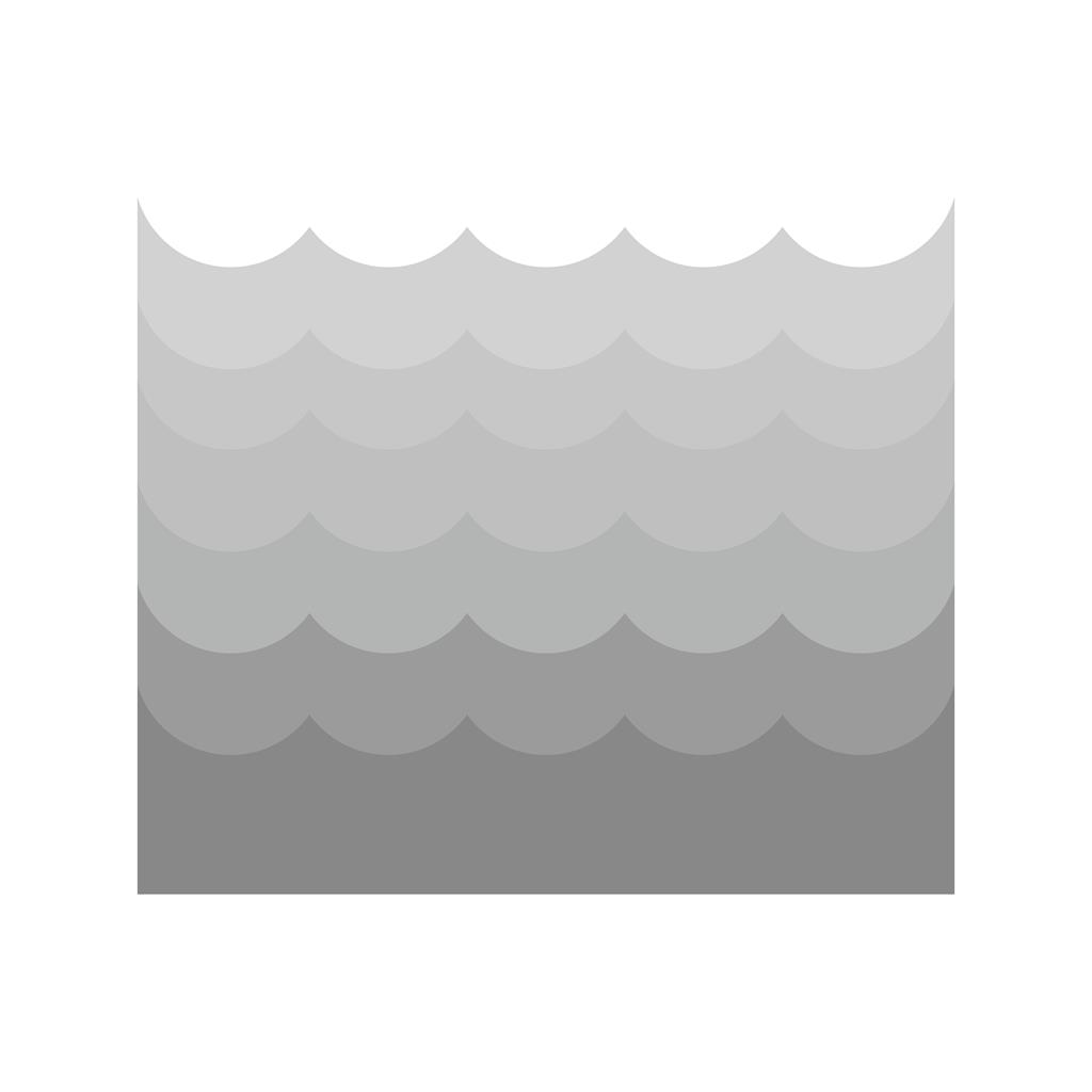 Water Greyscale Icon