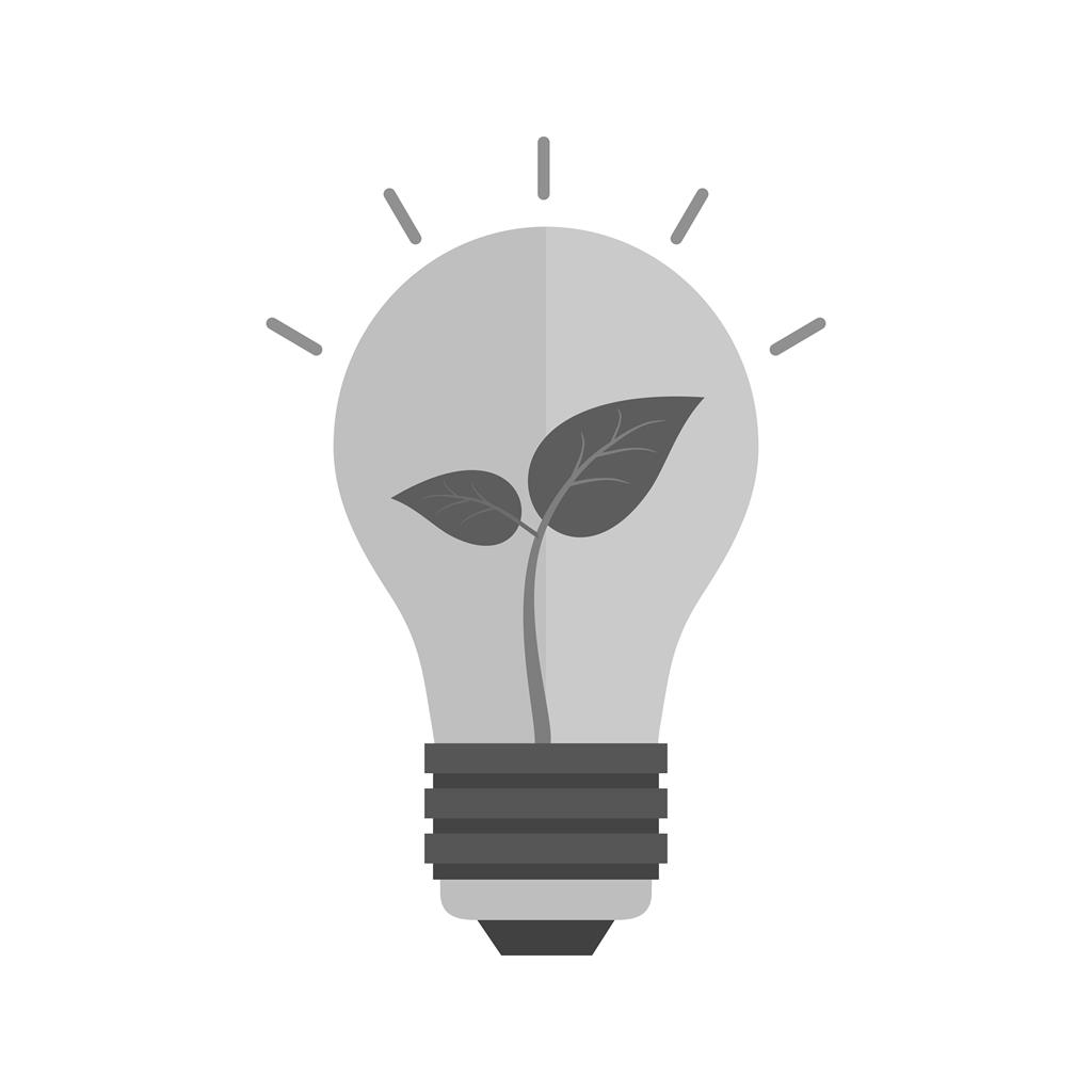 Eco friendly Bulb Greyscale Icon
