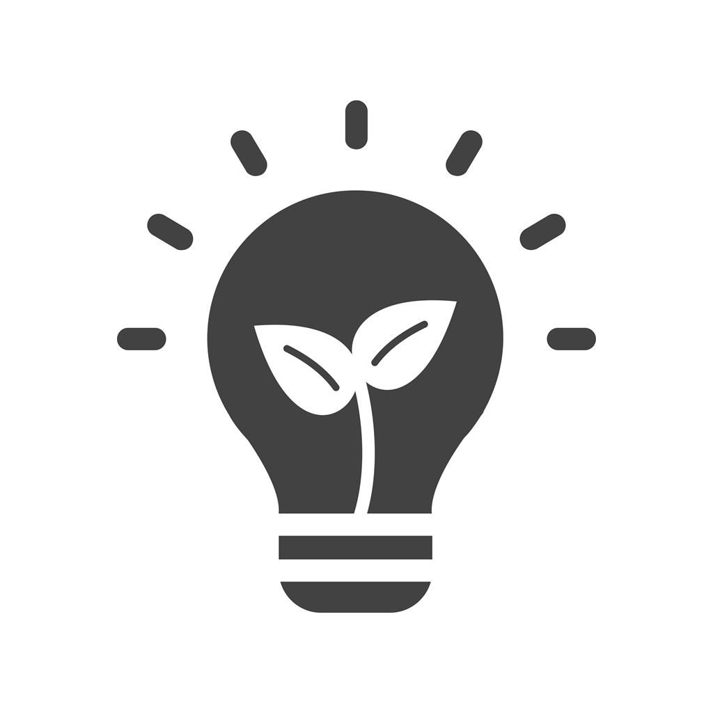 Eco friendly Bulb Glyph Icon