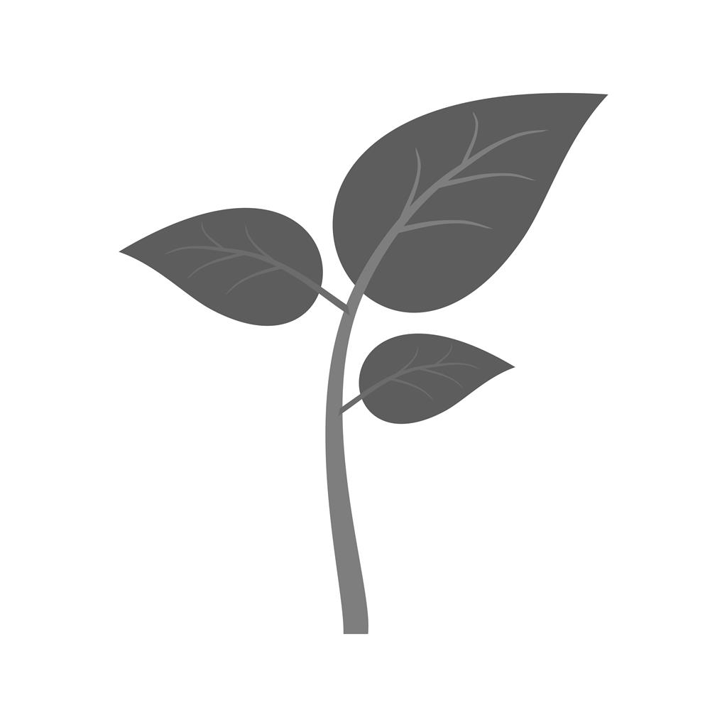 Leaves Greyscale Icon