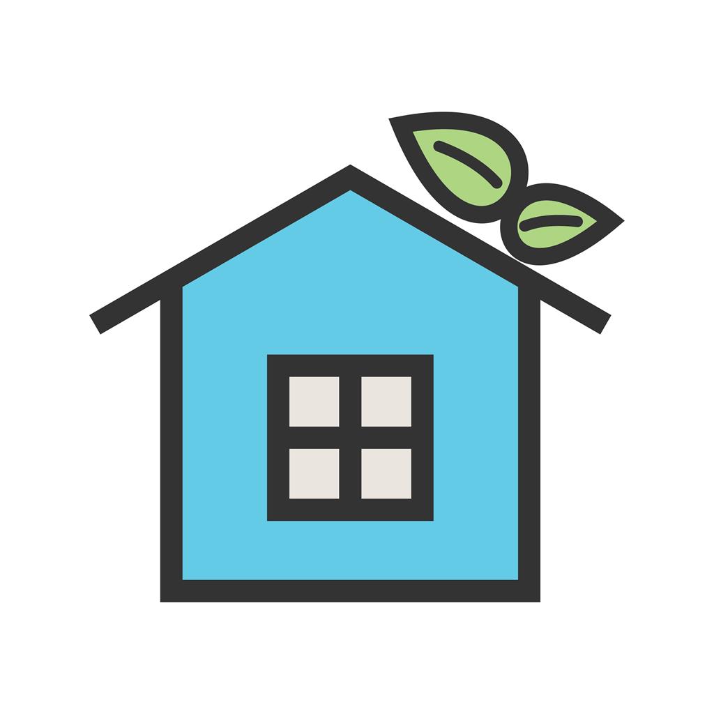 Eco friendly House Line Filled Icon
