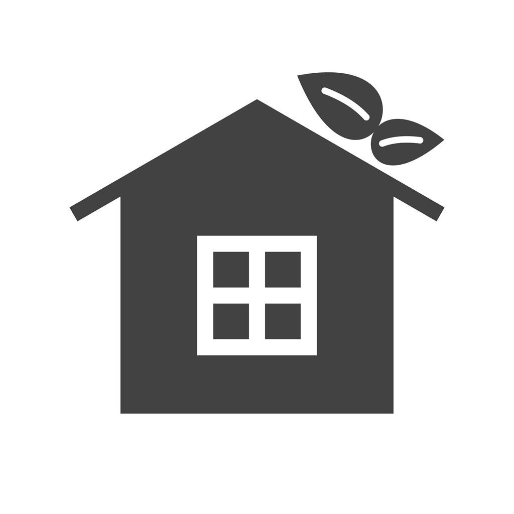 Eco friendly House Glyph Icon