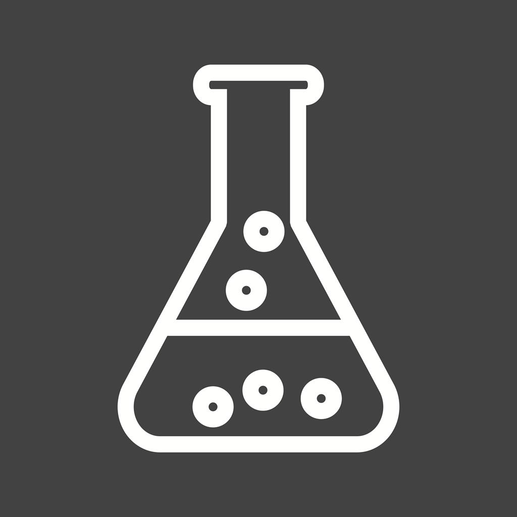 Chemical Flask Line Inverted Icon