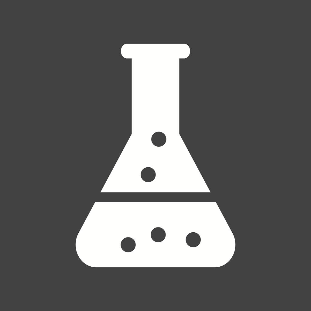 Chemical Flask Glyph Inverted Icon