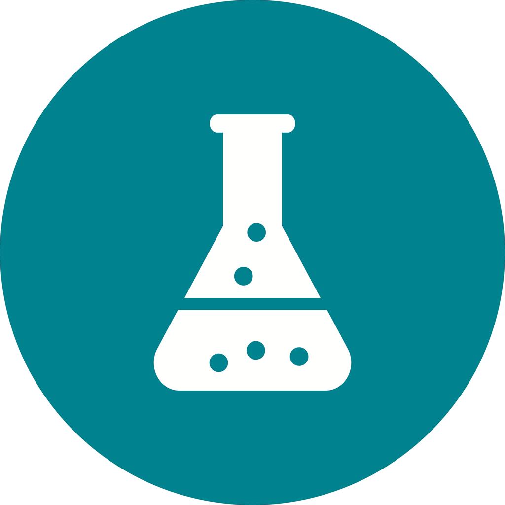 Chemical Flask Flat Round Icon