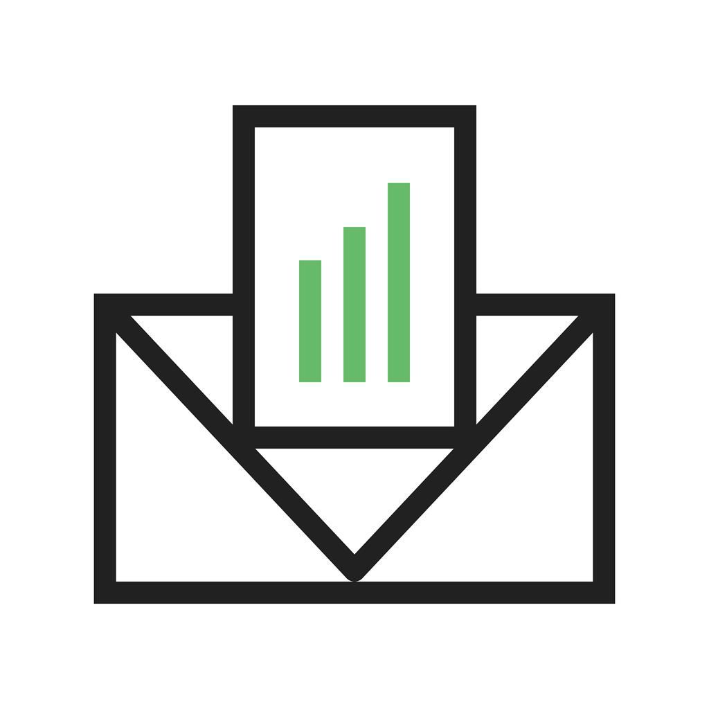 Email Marketing Line Green Black Icon