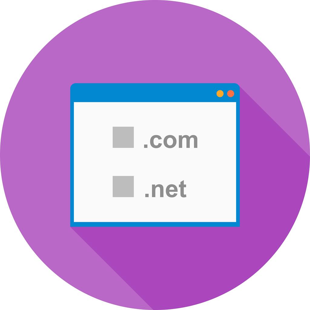Domain Registration Flat Shadowed Icon