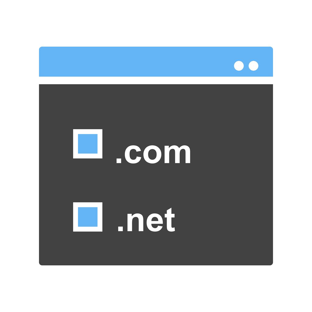 Domain Registration Blue Black Icon