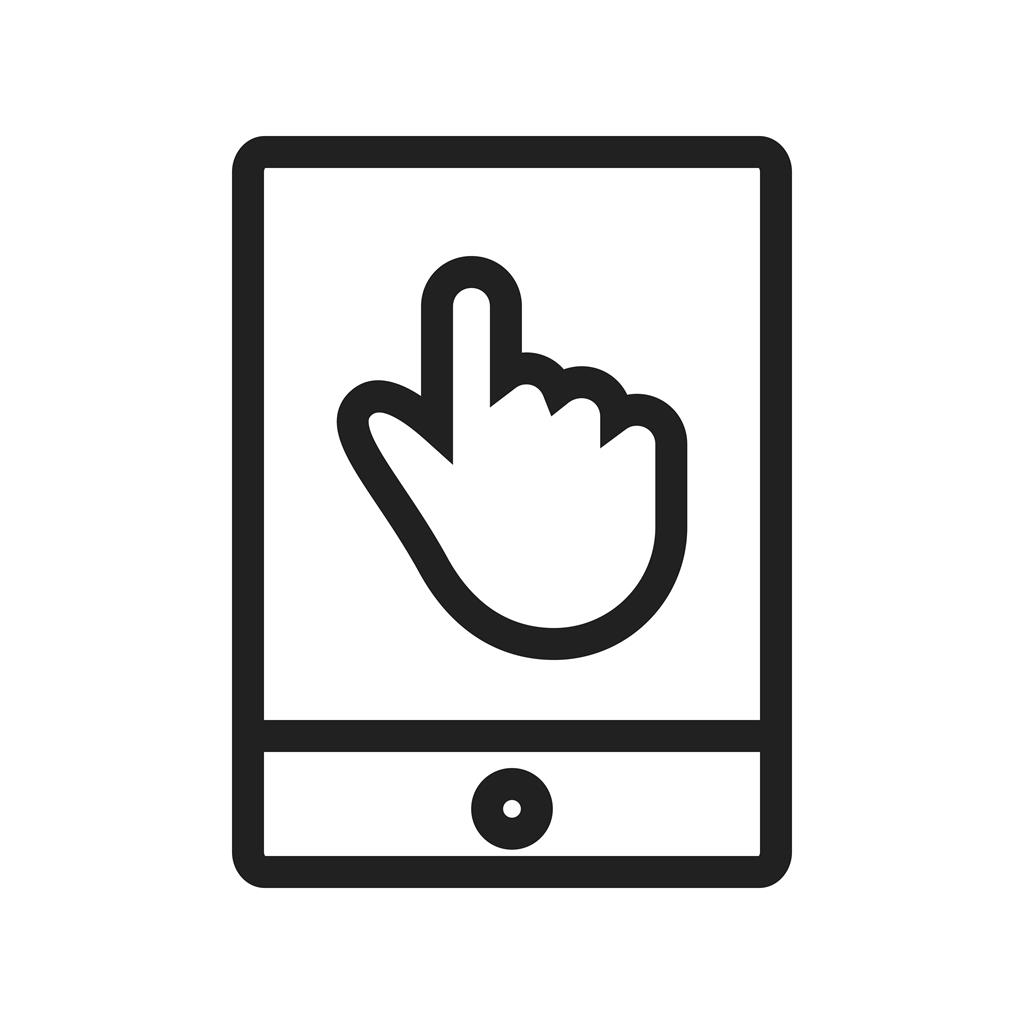 Touchscreen Technology Line Icon
