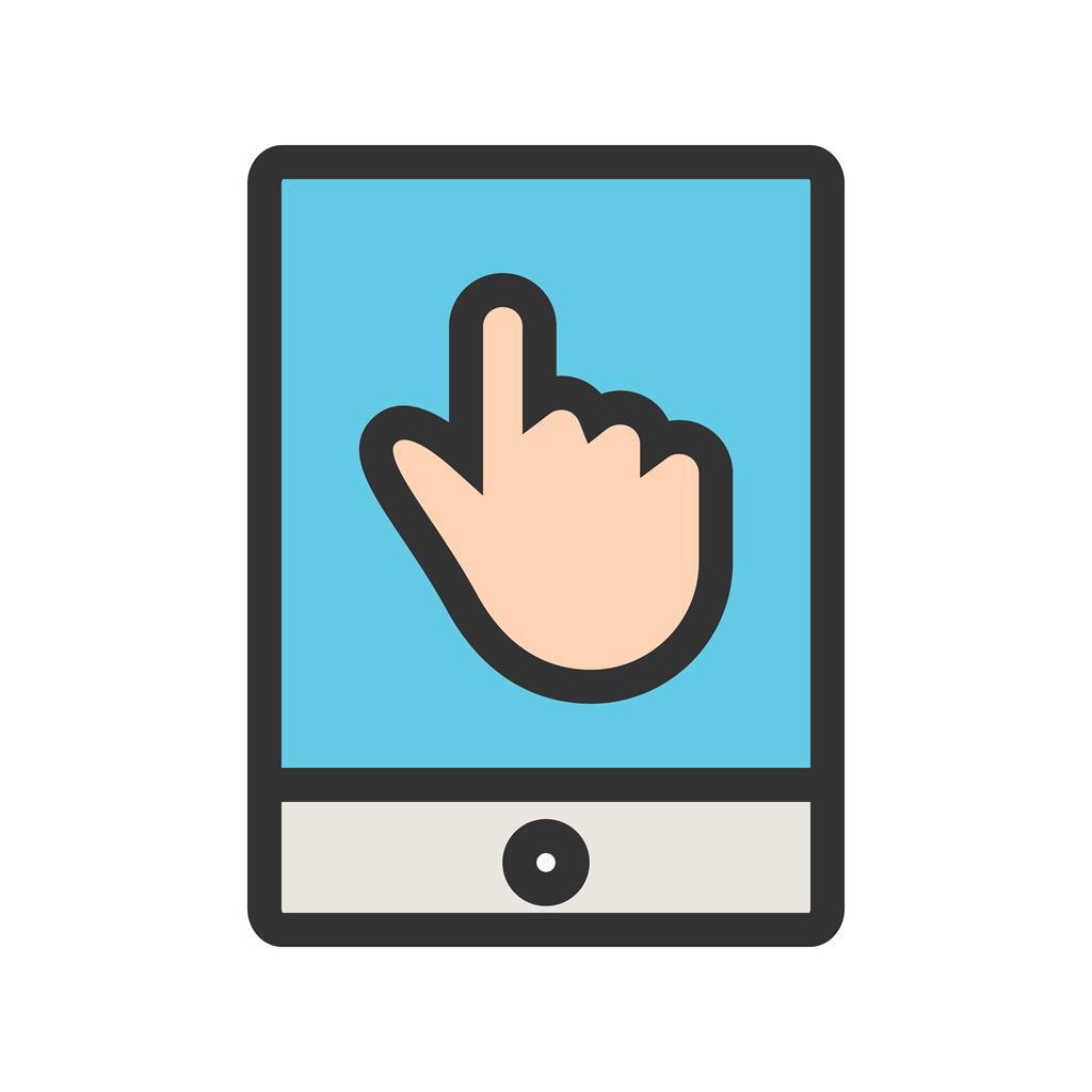 Touchscreen Technology Line Filled Icon