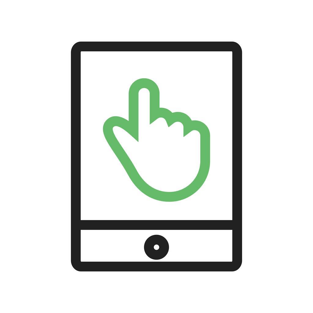 Touchscreen Technology Line Green Black Icon