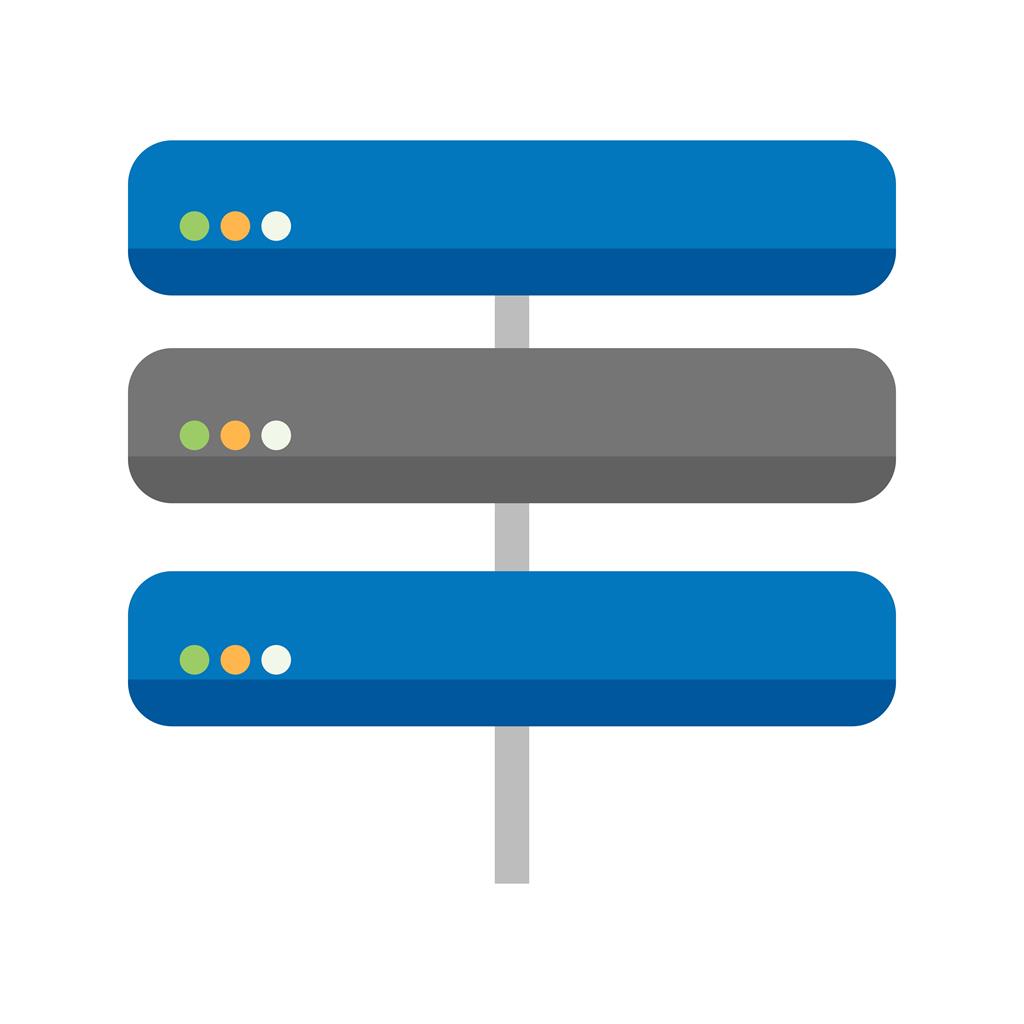 Web Hosting Flat Multicolor Icon