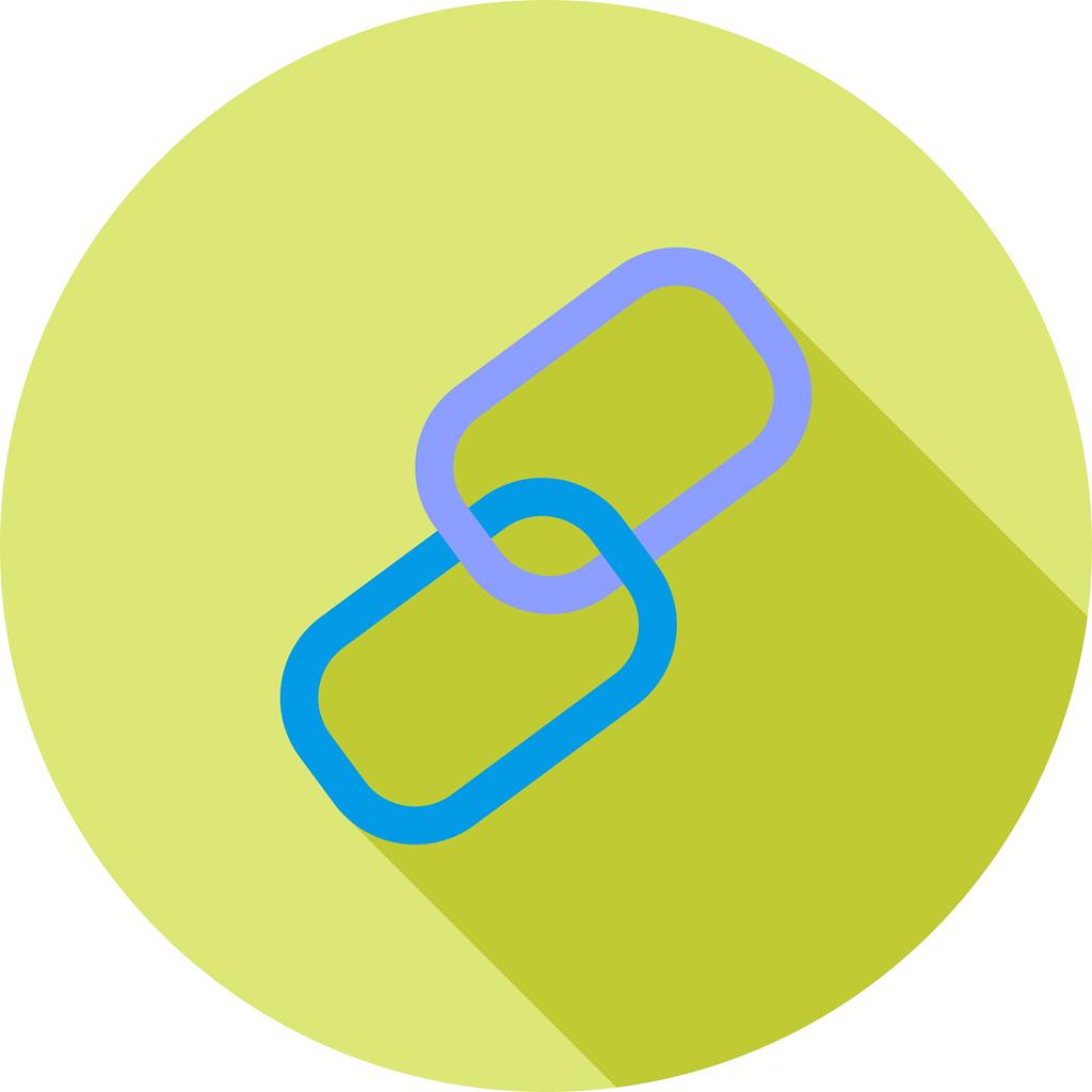 Link Building Flat Shadowed Icon