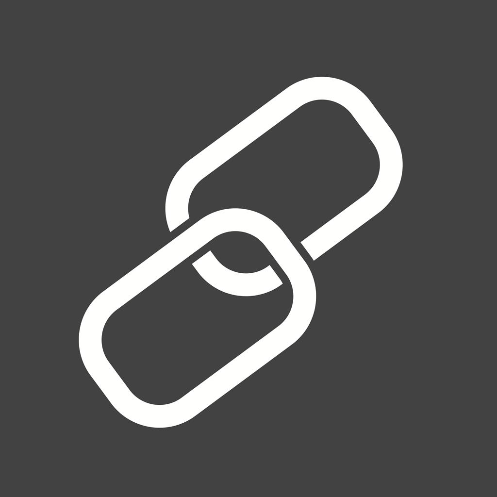 Link Building Glyph Inverted Icon