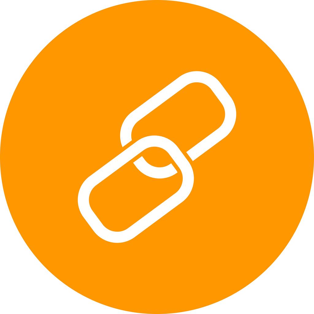 Link Building Flat Round Icon