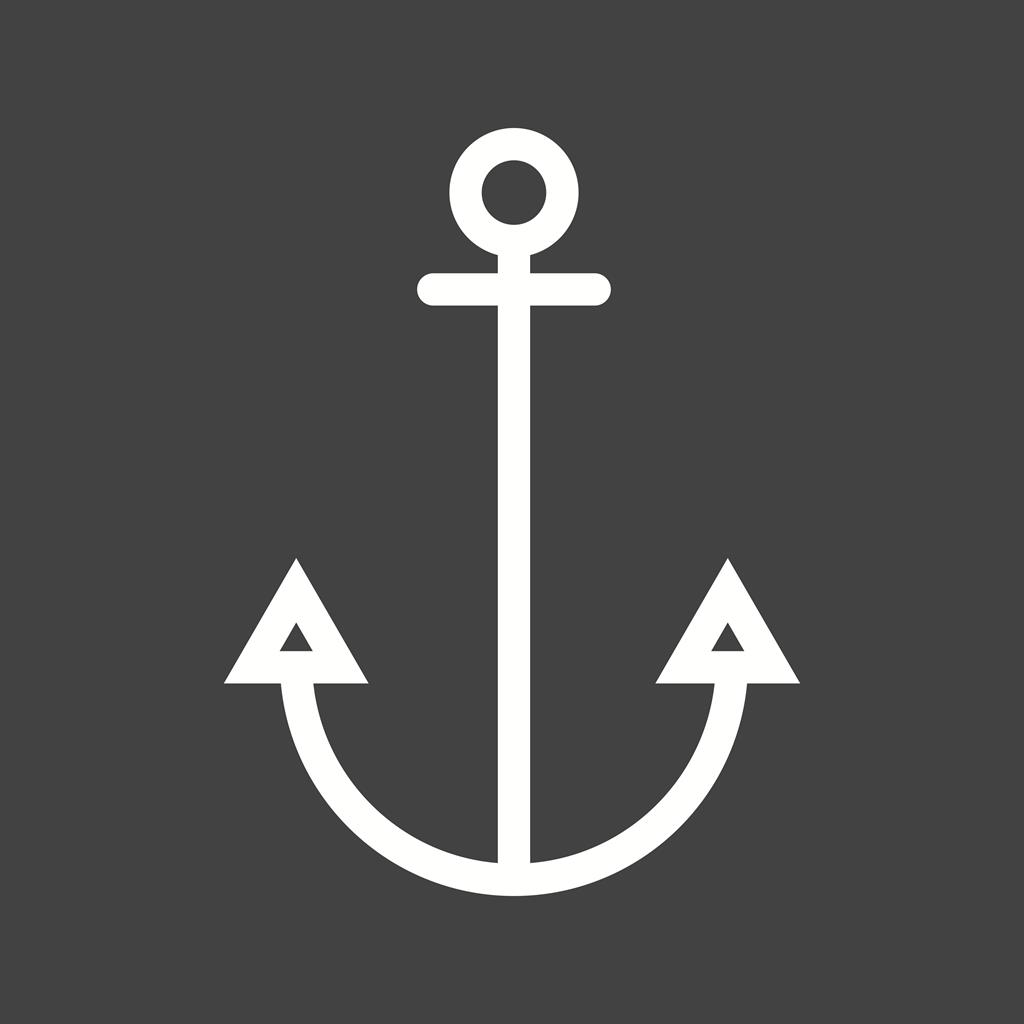 Anchor Line Inverted Icon