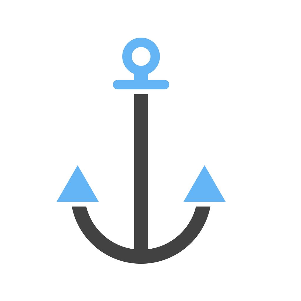 Anchor Blue Black Icon