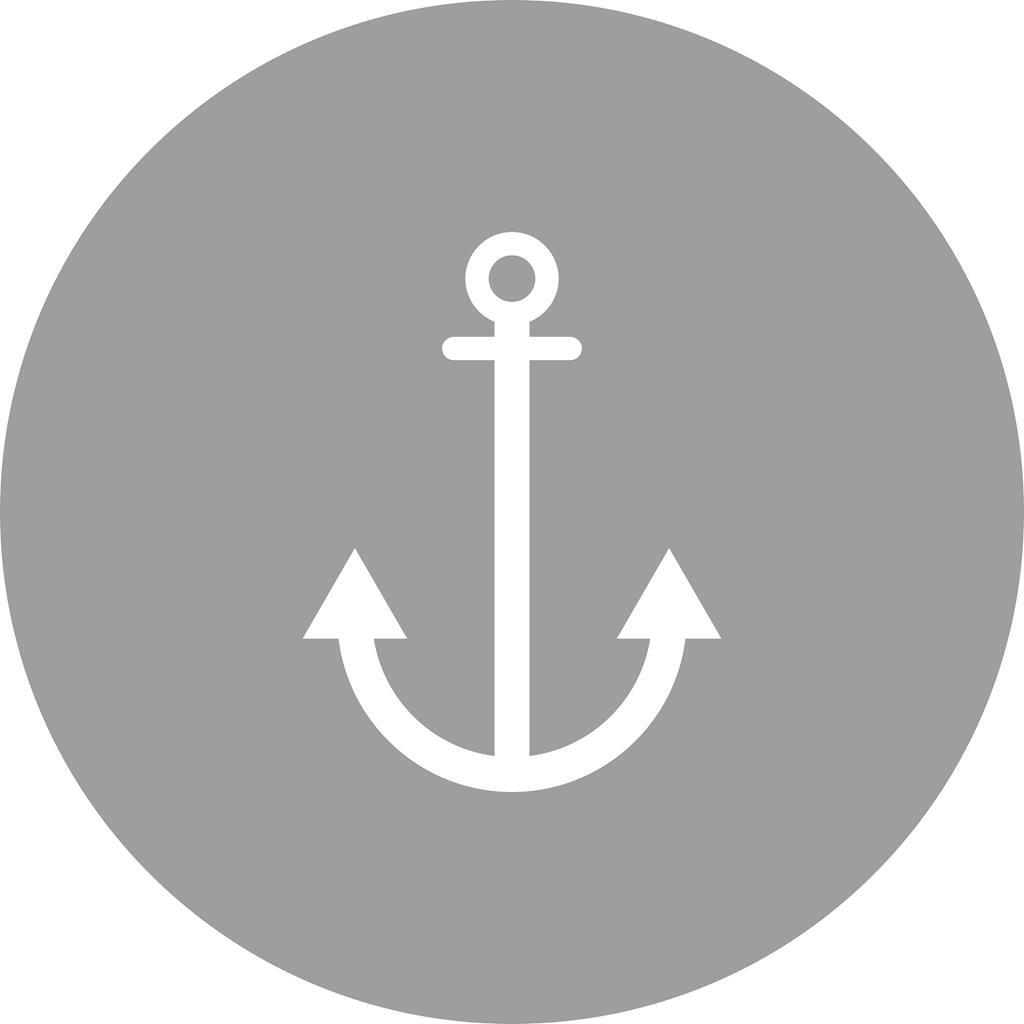 Anchor Flat Round Icon